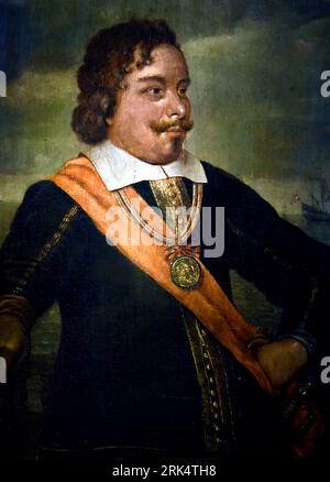 Egbert Meeuwsz Kortenaer 1604-1665 Niederländer, Egbert Bartholomeuszoon Kortenaer oder Egbert Meussen Cortenaer (1604–13. Juni 1665) war ein Admiral der Vereinigten Provinzen der Niederlande, der in der Schlacht von Lowestoft getötet wurde. Stockfoto