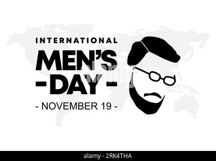 Internationaler Männertag am 19. november. Stock Vektor