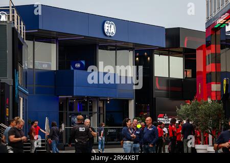 Zandvoort, Pays Bas. August 2023. Die FIA Gastfreundschaft im Fahrerlager während des Formel 1 Heineken Dutch Grand Prix 2023, 13. Runde der Formel-1-Weltmeisterschaft 2023 vom 25. Bis 28. August 2023 auf dem Zandvoort Circuit, in Zandvoort, Niederlande - Foto Florent Gooden/DPPI Credit: DPPI Media/Alamy Live News Stockfoto