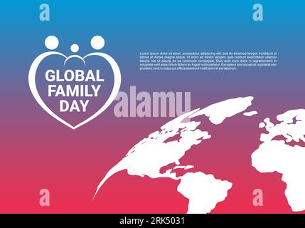 Der globale Familientag wird am 1. Januar gefeiert. Stock Vektor