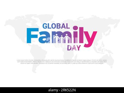 Der globale Familientag wird am 1. Januar gefeiert. Stock Vektor