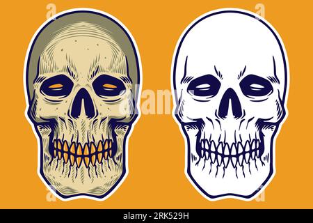 Schädelkopf-Vektorillustration Stock Vektor