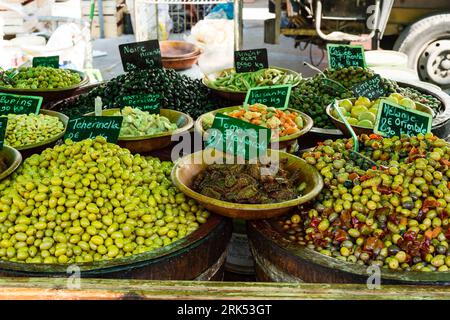 Outdoor Market, Meze, Herault, Occitanie, Frankreich Stockfoto