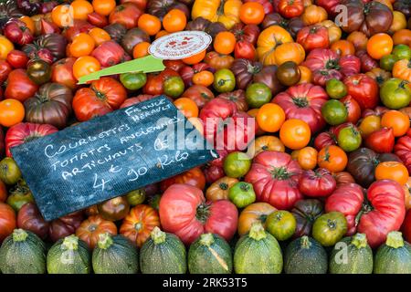 Outdoor Market, Meze, Herault, Occitanie, Frankreich Stockfoto