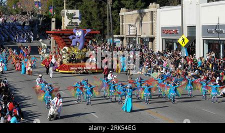 Bildnummer: 53693917  Datum: 01.01.2010  Copyright: imago/Xinhua (100102) -- PASADENA, Jan. 2, 2010 (Xinhua) -- The float of 2010 Shanghai World Expo attends the New Year s Day Rose Parade in Pasadena, California, the United States, Jan. 1, 2010. The 121st traditional New Year s Day Rose Parade was held on Friday in Pasadena. (Xinhua/Qi Heng) (lyi) (15)US-CALIFORNIA-121ST ROSE PARADE PUBLICATIONxNOTxINxCHN Neujahr Neujahrsparade Rose Parade Rosenparade kbdig xcb 2010 quer     Bildnummer 53693917 Date 01 01 2010 Copyright Imago XINHUA  Pasadena Jan 2 2010 XINHUA The Float of 2010 Shanghai World Stock Photo