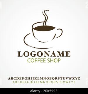 Einfache Grafik und Symbol der Tasse Kaffee, Vektor-Illustration Stock Vektor