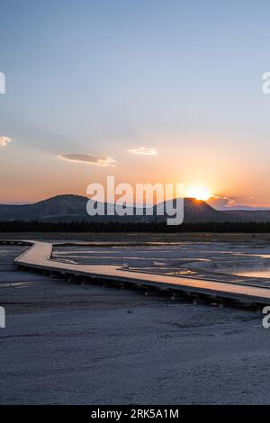 A breathtaking image of Yellowstone National Park in Wyoming, USA Stock Photo