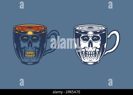 mug skull vector illustration Stock Vektor