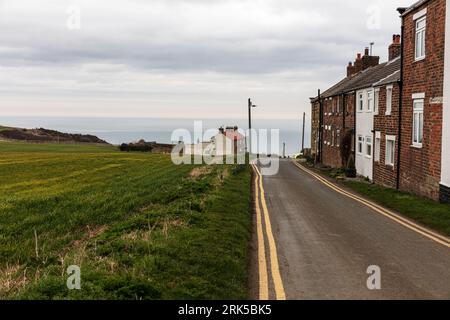 Port Mulgrave Village, North Yorkshire, Großbritannien, England, Halt auf Cleveland Way Walk zwischen Staithes und Runswick Bay. Yorkshire, Dorf, Dörfer, Stockfoto