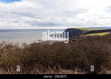 Der Cleveland Way, North Yorkshire Coast, Großbritannien, England, der Spaziergang von Port Mulgrave nach staithes auf dem Cleveland Way, Cliff Walk Stockfoto