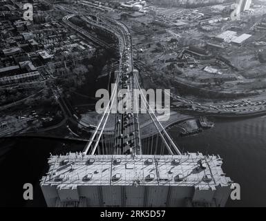 Verrazano Bridge - View From Above with Drone Stockfoto