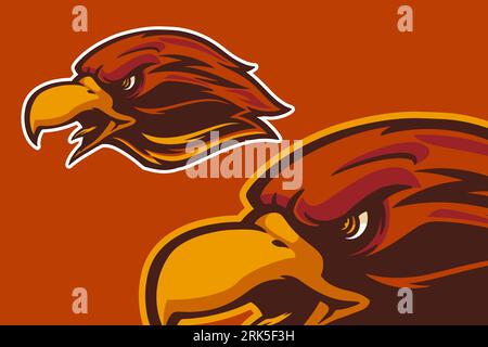adlerkopf Maskottchen Vektor Illustration Cartoon Stil Stock Vektor