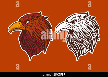 adlerkopf Maskottchen Vektor Illustration Cartoon Stil Stock Vektor
