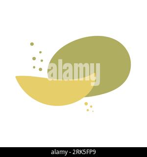 Melone von Hand gezeichnet. Abstrakte Form Frucht Inspiration. Vektorillustration, flache Ausführung Stock Vektor