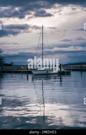 Sailing boat in a harbour Stockfoto