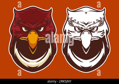 adlerkopf Maskottchen Vektor Illustration Cartoon Stil Stock Vektor