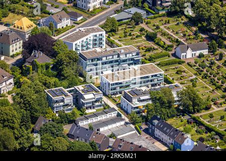 Aerial view, new construction residential area Bredenscheider Straße, Hattingen, Ruhr area, North Rhine-Westphalia, Germany, DE, Europe, Property tax, Stock Photo