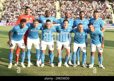 Frosinone, Italy. 19th Aug, 2023. The formation of Naples during the Serie A match between Frosinone Calcio vs SSC Napoli at Benito Stirpe Stadium on August 19, 2023 in Frosinone, italy (Photo by Agostino Gemito/Pacific Press) Credit: Pacific Press Media Production Corp./Alamy Live News Stock Photo