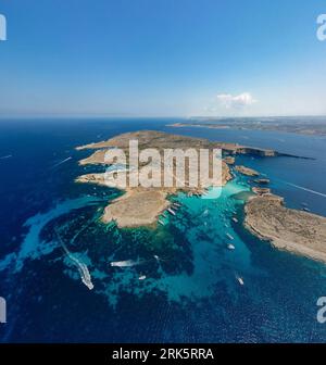 Comino - Blaue Lagune Stockfoto