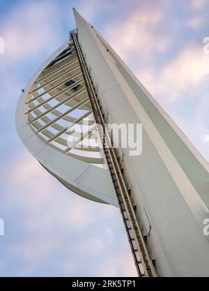 Looking up at the Spinnaker Tower in Portsmouth, UK Stock Photo