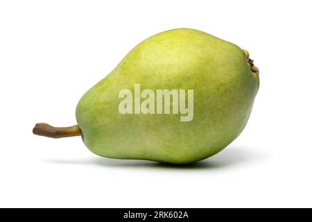 Single fresh sweet sugar pear close up isolated on white background Stockfoto