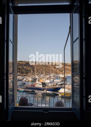 the charming harbor town of Mgarr located on the island of Gozo in Malta Stockfoto