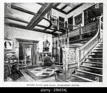 Dining Room und Hall Boardman House aus dem Artikel HAUSARCHITEKTUR IN WASHINGTON CITY. Von Glenn Brown. Aus dem Engineering Magazine, das DEM INDUSTRIELLEN FORTSCHRITT GEWIDMET IST Band XI Oktober 1896 NEW YORK, dem Engineering Magazine Co Stockfoto