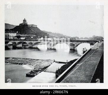 Bridge over the Po Turin Italy from the Article THE ARCHITECTURE OF BRIDGE-BUILDING. By E. C. Gardner. from The Engineering Magazine DEVOTED TO INDUSTRIAL PROGRESS Volume XI October 1896 NEW YORK The Engineering Magazine Co Stockfoto