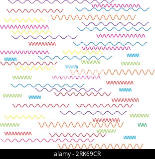 Geometrische einfache Farbkurvenlinie und minimalistisches Muster, diagonale dünne Linien. Kann als Hintergrund, Hintergrund oder Textur verwendet werden. Stock Vektor