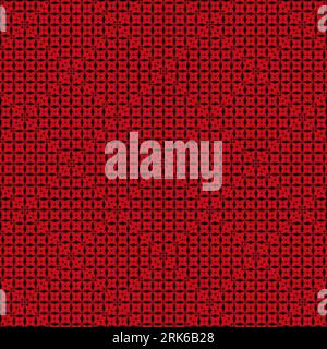 A modern and vibrant black and red abstract background with small squares Stockfoto