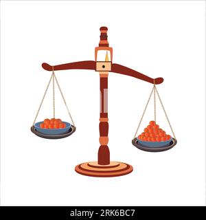 Längenmessung in Zentimetern Tomate mit dem Lineal. Arbeitsblatt zur Entwicklung von Schulungen. Spiel für Kinder. Puzzle für Kinder. Vektorillustration. Stock Vektor