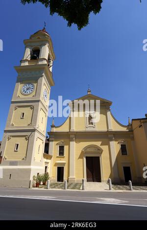 Old San Giacomo church at Ponte dell Olio, Piacenza province, Emilia-Romagna, Italy Stock Photo