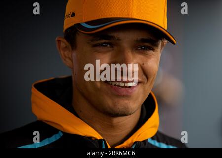 Zandvoort, Niederlande. August 2023. Lando Norris (GBR) McLaren. 24.08.2023. Formel-1-Weltmeisterschaft, Rd 14, Großer Preis Der Niederlande, Zandvoort, Niederlande, Vorbereitungstag. Auf dem Foto sollte Folgendes stehen: XPB/Press Association Images. Quelle: XPB Images Ltd/Alamy Live News Stockfoto