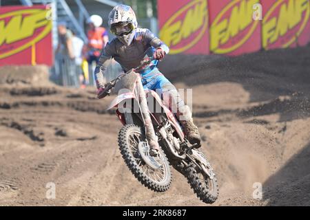 Arnhem, Niederlande. August 2023. ARNHEM, NIEDERLANDE - 20. AUGUST: Simon Laengenfelder GER GASGAS Red Bull GASGAS Factory Racing während der MXGP-Weltmeisterschaft im Motorportpark Gelderland Midden am 20. August 2023 in Arnhem, Niederlande (Foto: Kees Kuijt/Orange Pictures) Credit: Orange Pics BV/Alamy Live News Stockfoto