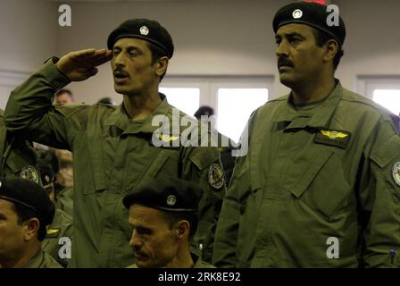 Bildnummer: 54026082  Datum: 05.05.2010  Copyright: imago/Xinhua  Newly-trained pilots attend an inauguration ceremony at Afghan Police Air Interdiction Unit (AIU) in Kabul, capital of Afghanistan, May 5, 2010. AIU is based at Kabul International Airport which runs in cooperation between Afghan National Army force and US Counter Narcotics Aviation Unit in order to give support to ground counter narcotics operations. UK gave training to 36 Afghan officers and donated six Mi-17 helicopters to Afghan government. (Xinhua/Sorkhabi) AFGHANISTAN-KABUL-MILITARY PUBLICATIONxNOTxINxCHN Politik Gesellsch Stock Photo