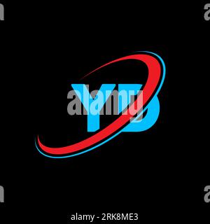 YD Y D Logo-Design. Anfangsbuchstabe YD-Verknüpfung Kreis Monogramm-Logo in Großbuchstaben rot und blau. YD-Logo, Y-Design. Yd, y d Stock Vektor