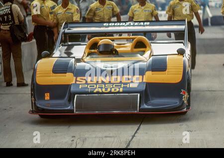 Mark Donohue, Roger Penske Enterprises; Inc.; Porsche 917/30 TC; Started 1st; fertig 1., 1973 Watkins Glen Can-am Stockfoto