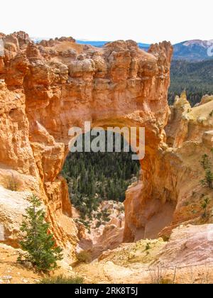 The Natural Bridge Rock Formation, a natural Arch in Bryce Canyon National Park, Utah. Stock Photo