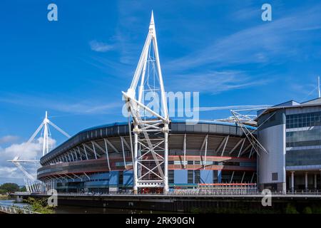 Principality Stadium, ehemals Millennium Stadium im Zentrum von Cardiff, Heimstadion der walisischen Rugby-union-Nationalmannschaft. Stockfoto
