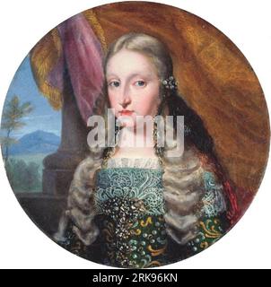 Portrait of Maria Anna of Neuburg from 1690 until 1693 by Jan van Kessel the Younger Stock Photo