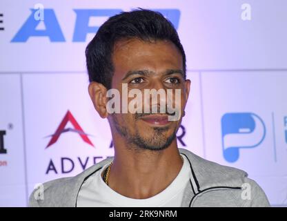 Mumbai, India. 24th Aug, 2023. Indian cricketer Yuzvendra Chahal is seen at the monsoon pickleball championship event in Mumbai. (Photo by Ashish Vaishnav/SOPA Images/Sipa USA) Credit: Sipa USA/Alamy Live News Stock Photo