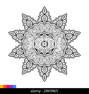 Mandala-Kunst für Malbuch. Saubere dekorative runde Ornamente. Orientalisches Muster, Vektor-Illustration Malbuch-Seite. Stock Vektor