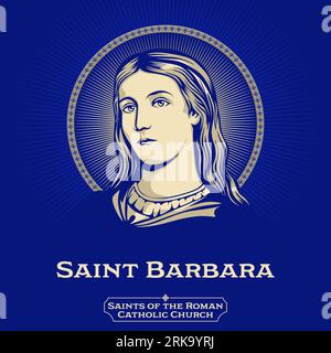 Catholic Saints. Saint Barbara, known in the Eastern Orthodox Church as the Great Martyr Barbara, was an early Christian Greek saint and martyr. Stock Vector