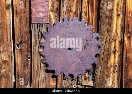 Die Geisterstadt Bodie, Kalifornien, USA, ist ein Wahrzeichen, das von Menschen aus der ganzen Welt besucht wird. Stockfoto