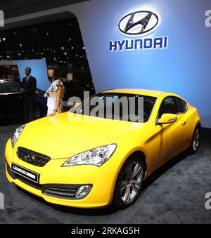 Bildnummer: 54356940  Datum: 25.08.2010  Copyright: imago/Xinhua (100825) -- MOSCOW, Aug. 25, 2010 (Xinhua) -- A Hyundai Genesis Coupe is displayed during the media preview of the Moscow International Auto Show in Moscow, capital of Russia, Aug. 25, 2010. (Xinhua/Lu Jinbo) (17)RUSSIA-MOSCOW AUTO SHOW PUBLICATIONxNOTxINxCHN Wirtschaft RUS Autoshow Autoausstellung Auto PKW kbdig xcb 2010 quadrat     Bildnummer 54356940 Date 25 08 2010 Copyright Imago XINHUA  Moscow Aug 25 2010 XINHUA a Hyundai Genesis Coupe IS displayed during The Media Preview of The Moscow International Car Show in Moscow Capi Stock Photo