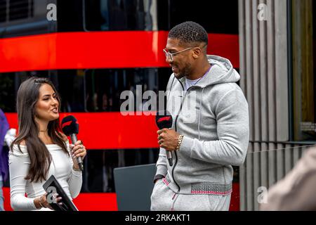 Zandvoort, Niederlande, 24. August 2023, Anthony Joshua nimmt an der Build Up, Runde 14 der Formel-1-Meisterschaft 2023 Teil. Quelle: Michael Potts/Alamy Live News Stockfoto