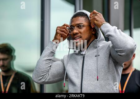 Zandvoort, Niederlande, 24. August 2023, Anthony Joshua nimmt an der Build Up, Runde 14 der Formel-1-Meisterschaft 2023 Teil. Quelle: Michael Potts/Alamy Live News Stockfoto