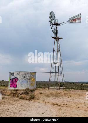 Two Guns, Arizona, ist eine verlassene Stadt an einem verlassenen Teil der Route 66 Stockfoto