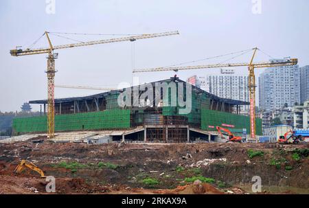 Bildnummer: 54432306  Datum: 14.09.2010  Copyright: imago/Xinhua WUHAN, Sept. 15, 2010 (Xinhua) -- The Xinhai Revolution Museum is under construction at the Shouyi Cultural Center in Wuhan, capital of central China s Hubei Province, Sept. 14, 2010. Wuhan City was working with full strength to build the Shouyi Cultural Center, the major site for the ration of the centennial anniversary of the Xinhai Revolution. The Xinhai Revolution, also known as the Revolution of 1911, was a Chinese bourgeois democratic revolution led by Dr. Sun Yat-sen which overthrew the Qing Dynasty. The Xinhai Revolution Stock Photo