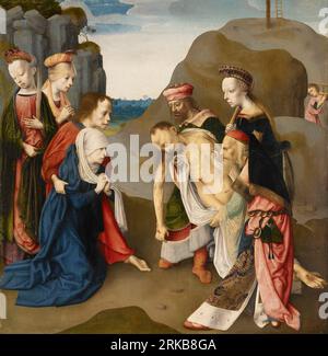 Klage über den toten Christus zwischen 1486 und 1487 durch den Meister der Jungfrau Stockfoto